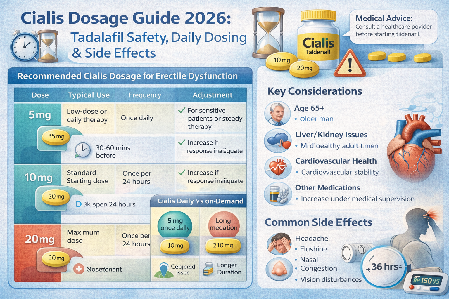 Cialis dosage and side effects