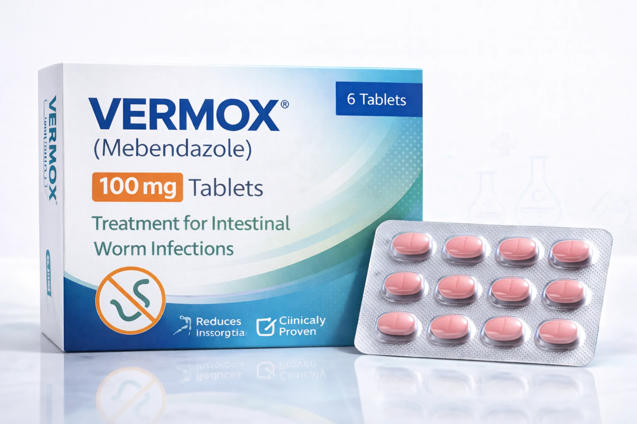 Vermox 100 mg (mebendazole)